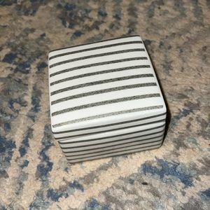 J. Crew | Striped Ceramic Trinket / Jewelry Box